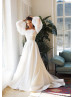 Beaded White Tulle Satin Chic Wedding Dress